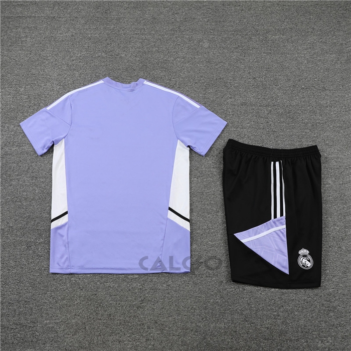 Tuta da Track Real Madrid Manica Corta 2022-2023 Purpura - Pantaloncini